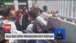 Unjuk Rasa Warga Pengangguran Minta Pekerjaan