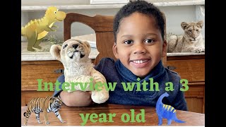 Interview with 3 year old Josiah/Toddler interview🦕