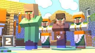 Villager life minecraft animation movie | Prisma 3d