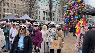 Walk in a Helsinki City Centre during spring - Celebrating Vappu in Helsinki, Finland 🇫🇮☀️ 2023