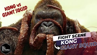 KONG vs GIANT SQUID - Fight Scene | Kong: Skull Island | ES+ EPIC ACTIONS