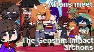 Aftons meet the Genshin impact Archons||FNaF/Genshin Impact||Gacha Club Afton Family