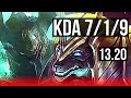 MORDEKAISER vs NASUS (TOP) | 7/1/9, Godlike | NA Diamond | 13.20