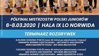 1/2 finału Mistrzostw Polski Juniorów - UKS Sparta AGH Kraków - EKS Skra Bełchatów