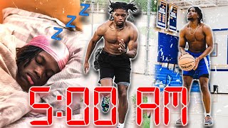 My EXTREMELY PRODUCTIVE 5 am Morning Routine | New Habits & Working Out! (College Basketball Player)