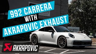 Porsche 992 Carrera with Akrapovic Exhaust