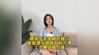 燃油车老本越吃越少，新能源半路就开始下滑，上汽集团有点难