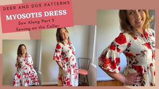 Deer and Doe Patterns Myosotis Dress Sew Along Part 2, Sewing on the Collar