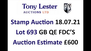 STAMP AUCTION UK 18.07.21 LOT 693 GB QE FDC'S PHILATELIC COLLECTIONS