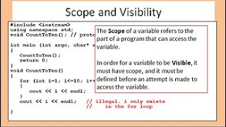 C / C++ Scope and Visibility