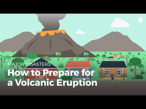 How can a community prepare for a volcanic eruption?