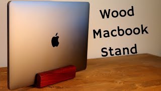 DIY Wood MacBook Vertical Stand // woodworking