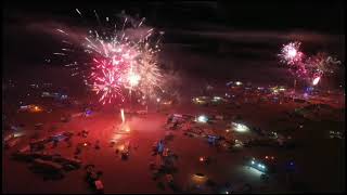 Glamis New Years 2025 drone flying through fireworks 💥