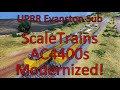 Modernizing ScaleTrains AC4400s on the Union Pacific Railroad Evanston Subdivision in HO Scale.