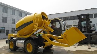 QGMC mobile concrete mixer with self loading fuction