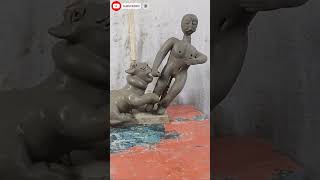 idol durga making || durga idol making at home #durga #idol making #short #short video