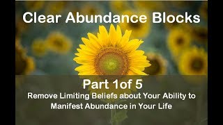 Clear Abundance Blocks - Part 1 of 5 (Clear Limiting Beliefs on Your Ability to Manifest Abundance)