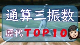 【ある時代に集中！】通算三振数 歴代TOP10 DEクイズ