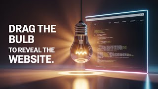 Drag the Bulb to Reveal the Website | Interactive HTML CSS JavaScript Tutorial