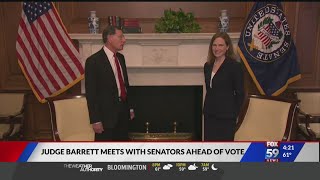 Judge Barrett meets with Senators ahead of vote