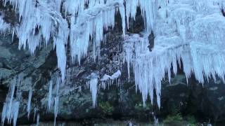 大瀧の滝・氷の芸術水中撮影