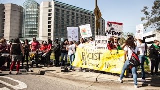 Donald Trump protesters gather outside CA GOP convention