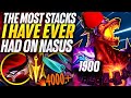 The most amount of stacks I have EVER had in a single game! Crit Nasus TR Server Adventures S13