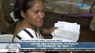 Voter registration, itutuloy ng COMELEC sa Sept. 1