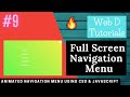 Animated Full Screen Navigation Menu | Javascript | CSS | 2021 |