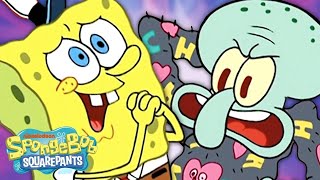SpongeBob Makes Squidward an EYELASH SWEATER! 💣🥧