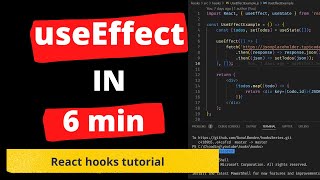 React useEffect explained with example in 6 minutes | React hooks tutorial for beginner