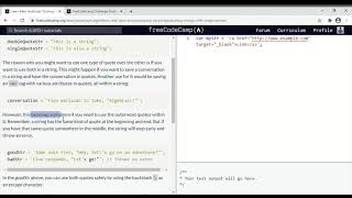 25 - Learn Basic JavaScript Quoting Strings with Single Quotes