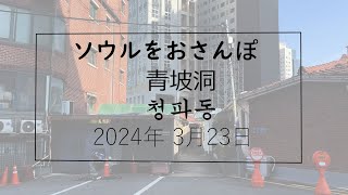 【韓国/한국】ソウルをおさんぽ　vol.259 2024.03.23青坡洞編