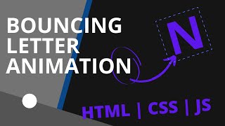 Bouncing letter animation with HTML, CSS and JavaScript