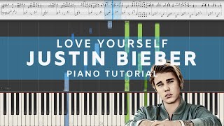 Justin Bieber - Love Yourself (Piano Tutorial)