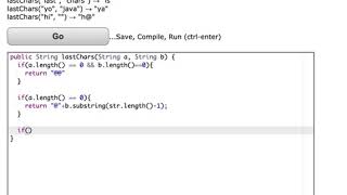 Java: CodingBat– String-1– lastChars