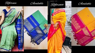 bridal wear beautiful Kalyani Gadwal silk cotton sarees with golden zari border @colorthreads