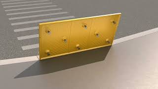 ADA Solutions Wet Set Replaceable Detectable Warning System Panel Curb Ramp Installation