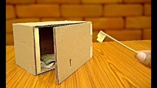 How to make a safe key Locker with cardboard -safe box - TRICKNEW