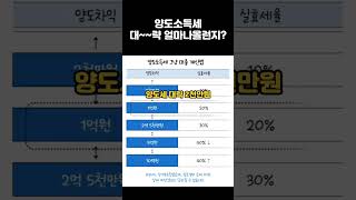 양도세 마 대충 계산하는 법 #딴셈 #양도소득세 #양도세계산