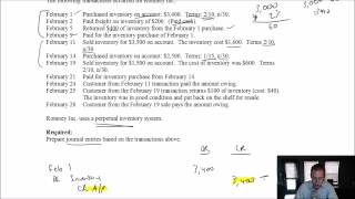 Module 6, Video 2 - Inventory Discounts and Returns - Problem 6-3A