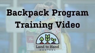 Backpack Program Bagging