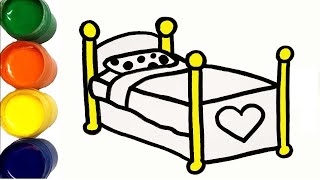 легкий рисунок кровать | жеңіл сурет төсек | easy drawing bed