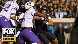 Jaylen Warren racks up three TDs as Oklahoma State steamrolls TCU 63-17 | CFB on FOX