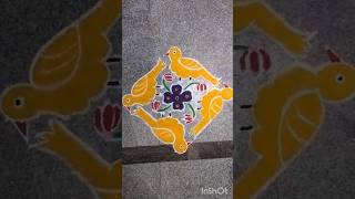 Easy- ஆன பறவைக் கோலம்#easyrangoli#simplekolam#12dotsrangoli#muggulu#shorts