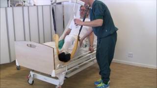 Lifting Patient's legs up in bed