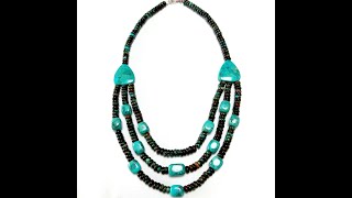 Genuine African Turquoise Necklace Dainty Beaded Necklace Beaded Turquoise Necklace