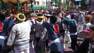 三崎稲荷神社例大祭 氏子各町神輿連合渡御交差点集合