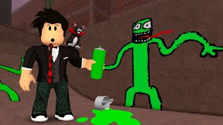 VERDE DESENHO NA PAREDE DO RAINBOW FRIENDS | Roblox - Spray Paint