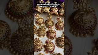 Most Trending Big Size Butta Earrings Onegram jewellery|| Onegram gold 8978263757